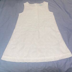 Oshkosh Genuine Kids White Eyelet Sleeveless Dress Size 4T